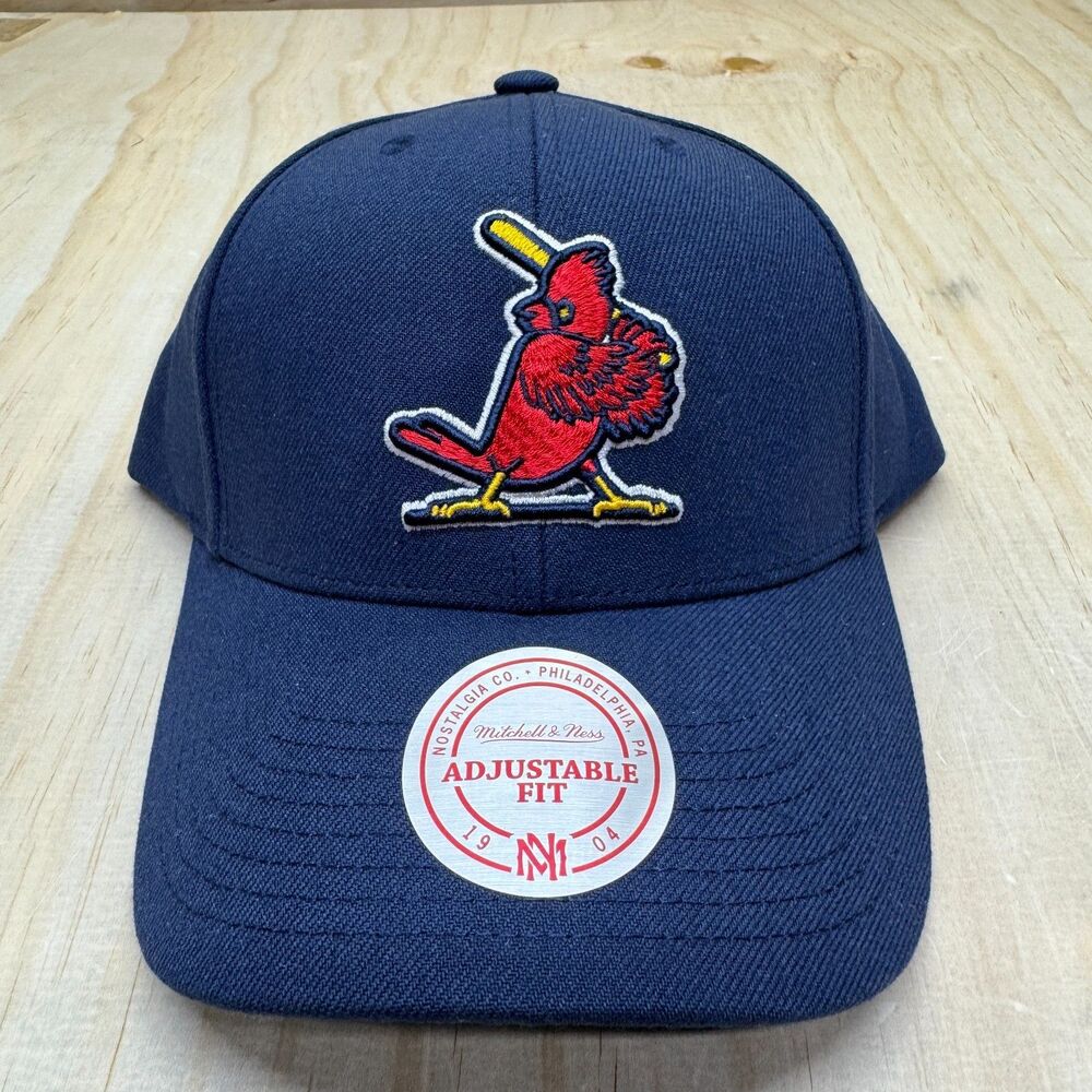 NEW St. Louis Cardinals Mitchell Ness Snapback Hat Cap Blue Cooperstown